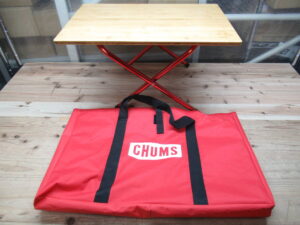 CHUMS チャムス 折り畳み バンブー ロー テーブル 収納袋 付 アウトドア キャンプ