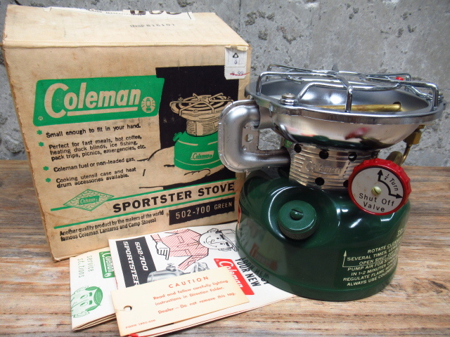 Coleman コールマン 502-700 sportster スポーツスター シングルバーナー 1967年12月製 グリーン Thumbnail